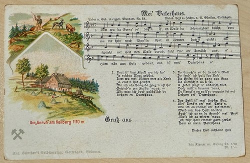 Anton günther liedpostkarte - günther, liedpostkarte/