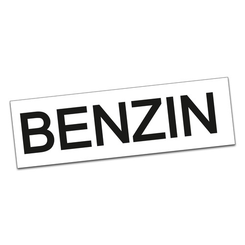 Stück benzin aufkleber - 10,