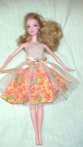 Barbie kleid prinzessin blumen - kleid,