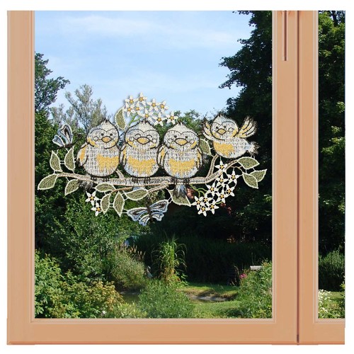 Fensterbild sommergezwitscher - fensterbild,