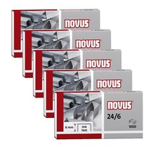 5000 x Heftklammern Tackerklammern Novus 24/6 aus Stahldraht, verzinkt