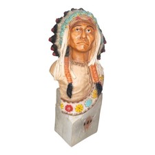 Wilder Westen Indianer Figuren Büste Castagna 27cm Resin hand painted Vintage 