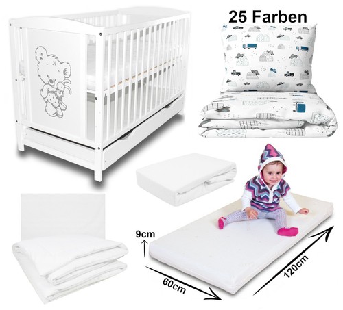 Babybett gitterbett weiß - babybett,