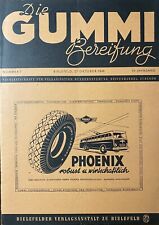 FACHZEITSCHRIFT FÜR VUKANISATION - DIE GUMMI BEREIFUNG 1949