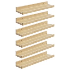 6x Schweberegal Holz Wandregal