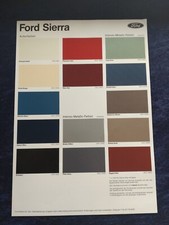 FORD Sierra Farbkarte 08.1987