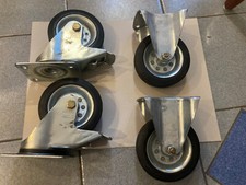 4 Stück Stck. BLICKLE Schwerlastrollen, 2 Lenkrollen Feststeller, 2 Bockrollen