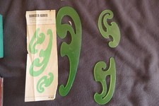 Original Burmester Kurven Set DDR Schablone Mathematik, Kurvenschablonen, VEB