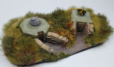 1:72 für Diorama: 2 kleine Bunker mit FT-17 Turm + MG-Schütze (3d Druck) Set 2