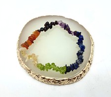 Edelsteine 7 Chakra Armband Schmuck Splitter Steinarmband Naturstein Mineral