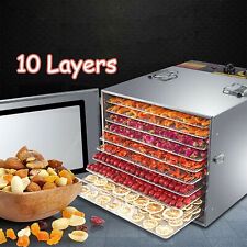 6/8/10Tiers Edelstahl Dörrautomat Dörrer Dörrgerät Temperaturregler Obsttrockner