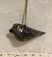 Anhänger Vogel Lack blau bunt bemalt Fensterdeko Frühling Ostern