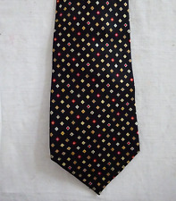 Stefano Ricci Krawatte 100% reine Seide 10cm, 153cm Schwarz kleine Rauten