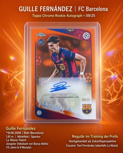 Topps chrome 2025 guille - 2025/26,