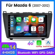4+64G Autoradio Für Mazda 6 GH GG 2007-2012 Android 14 GPS Navi WIFI FM RDS FM