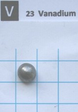 Lichtbogengeschmolzene Vanadium Metall 99,93% 1,7 Gramm Metal Element 23