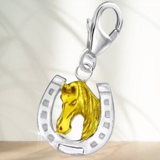 Pferd hufeisen karabiner charm - hufeisen,