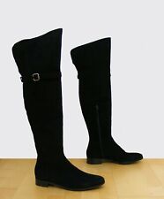Edle NINA CATINI Luxus Overknee Stiefel Gr. 37,5 Franco Troise echtes Wildleder