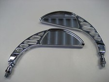 VOLLMETALL TUNING SPIEGEL m. RELIEF  Suzuki VS1400 VS 1400 INTRUDER NEW NEU OVP