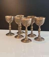 6x Vintage Messing Kelche