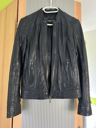 Damen lederjacke dunkelblau - damen,