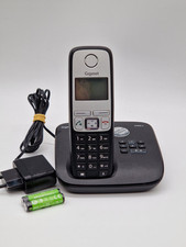 Siemens Gigaset Haus Telefon Schnurlos A400A Schwarz Anrufbeantworter neue Akkus