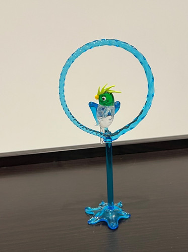 Glasfigur vogel papagei - glasfigur, auf