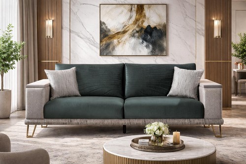 Dunkelgrüne polstercouch - dunkelgrüne,