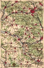 Thüringen Landkarte als