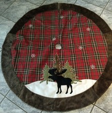 Weihnachtsbaum Decke mit Elch Applikation.