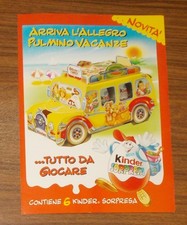 Seltene Werbung Ü-Ei Kinder Sorpresa Eiermann im Schulbus 1998