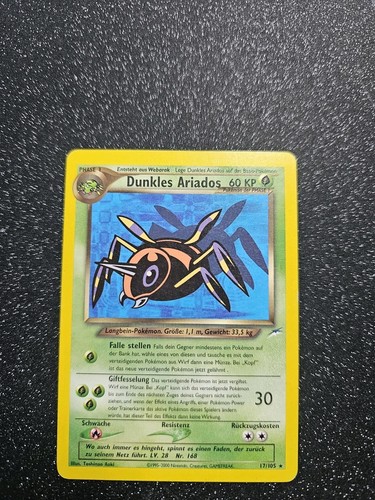 Pokemon karte dunkles ariados - karte,