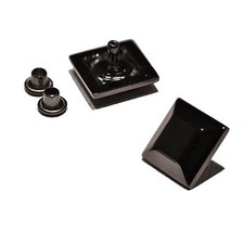 10 St. Design Pyramiden Nieten Ziernieten Gunmetal schwarz Hochglanz 14 x 14   