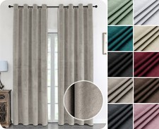 Samt Vorhang Ösen Gardine Velvet blickdicht, Größe und Farbe wählbar