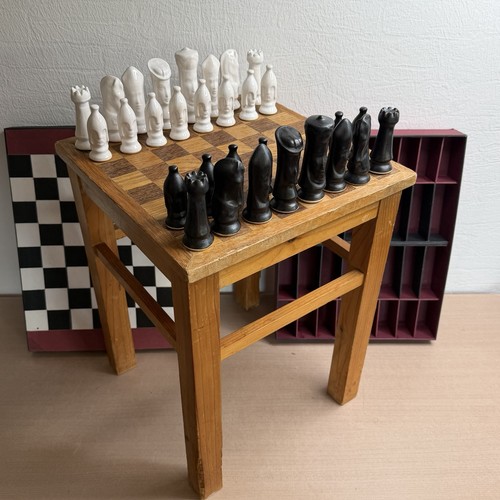 Vintage schachhocker mit - vintage,