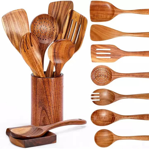 Holz küchenutensilien set - set, mit