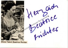 Original Autogramm Beatrice