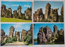 Postkarten Lot 4 x Externsteine Teutoburger Wald ungelaufen ca. ab/nach ~1970/80