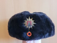 POLIZEI HAMBURG WINTERMÜTZE FELLMÜTZE 1980ER JAHRE - GRÖSSE 57