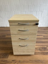 Kinnarps kurzer Rollcontainer 60cm Ahorn 4 Auszüge Hängeregister
