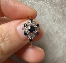 Cluster-Ring 9 kt Gelbgold