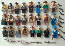 Lego 24 Minifiguren Konvolut: Western, Soldaten, Banditen mit Zubehör