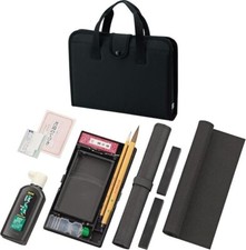 KURETAKE Japan Kalligraphie Set Tasche Pinsel Kalligrafie Tusche Matte etc.