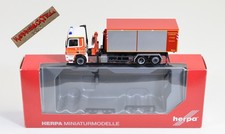 Herpa 1:87 - MB Actros M Wechsellader mit Ladekran "FW Hamburg" - 090841 - F826