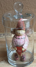 Wackelfigur - Elfe Rosa/Pink aus Metall im Glas  Figur  ca.10cmx19cm