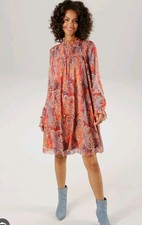 Aniston Casual Kleid Mini NEU Gr. 40  Stiefelkleid Sommer Koffer Doppellagig 