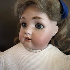 Uralte Porzellankopfpuppe Kämmer & Reinhard Ohrlöcher Laufpuppe Ca 53 Cm