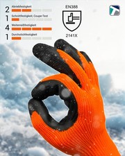 12 bis 120 Paar Winter Arbeitshandschuhe Isoliert Thermo Montagehandschuhe Latex