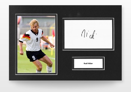 Rudi voller signed 12x8 foto - 12x8,