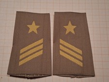 Bundeswehr Rangschlaufen Marine gelb auf Khaki Hauptgefreiter OA 1paar